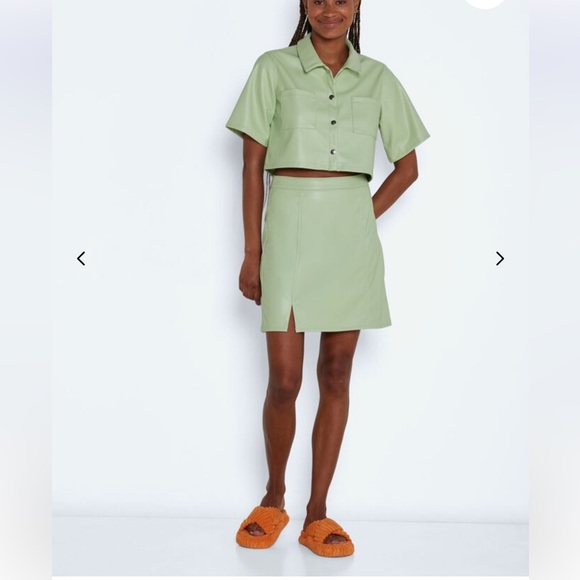 Pale green faux leather skirt size XL NWOT - Picture 11 of 11